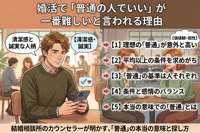婚活で「普通の人でいい」が一番難しいと言われる理由