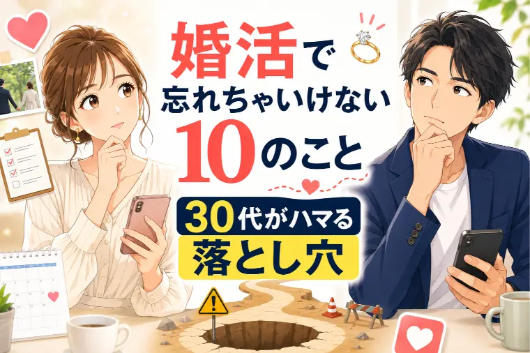 婚活で忘れちゃいけない10のこと｜30代がハマる落とし穴
