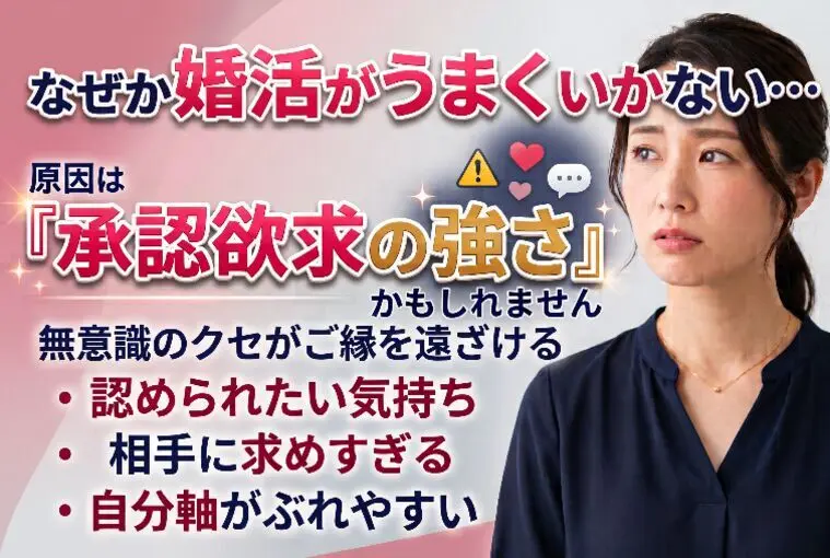 なぜか婚活がうまくいかない…原因は「承認欲求の強さ」かも