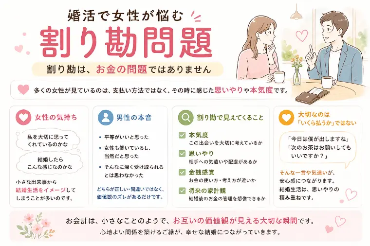 「割り勘が嫌」ではない。婚活女性がお会計で見るもの