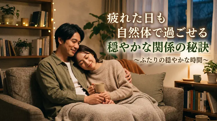疲れた日も自然体で過ごせる穏やかな関係の秘訣