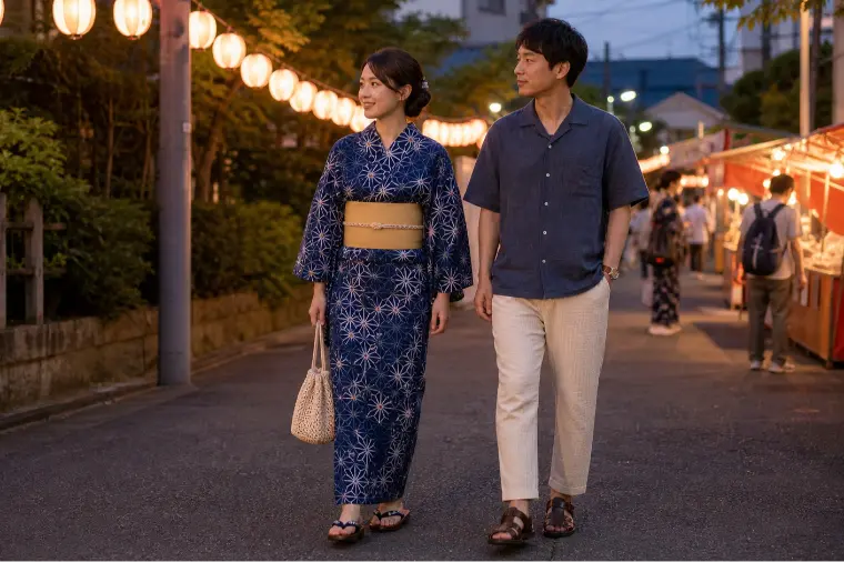 仮交際の夏祭りデート、疲れない回り方