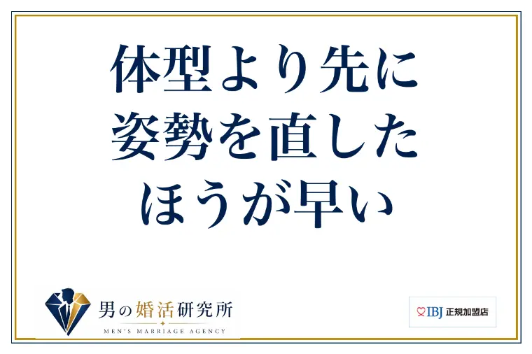 体型より先に、姿勢を直したほうが早い