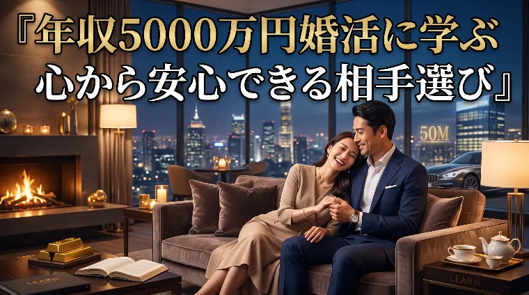 年収5000万円婚活に学ぶ心から安心できる相手選び