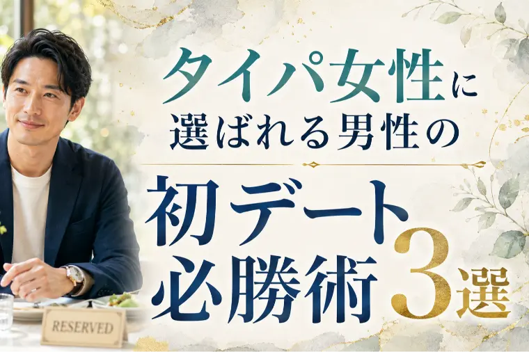 タイパ女性に選ばれる男性の初デート必勝術3選