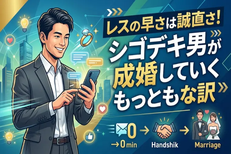 レスの早さは誠実さ！シゴデキ男が成婚していくもっともな訳