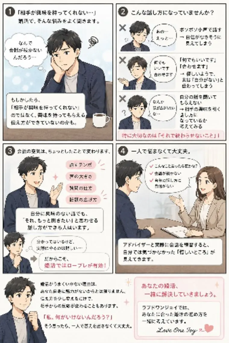 「婚活で選ばれない理由、実は話し方🗣かもしれません」