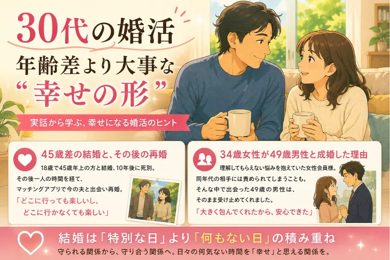 30代の婚活｜年齢差より大事な"幸せの形"
