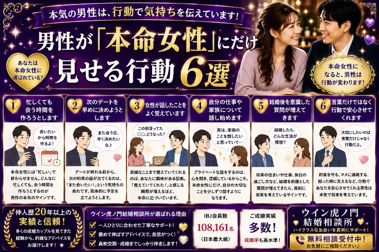 男性が「本命女性」にだけ見せる行動6選