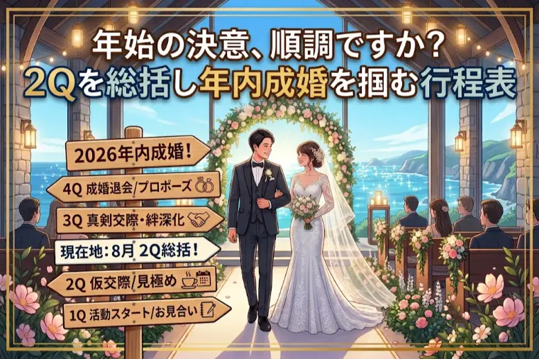 年始の決意、順調ですか？2Qを総括し年内成婚を掴む工程表
