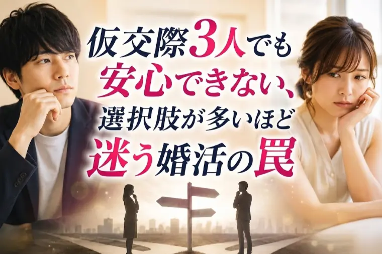仮交際3人でも安心できない、選択肢が多いほど迷う婚活の罠