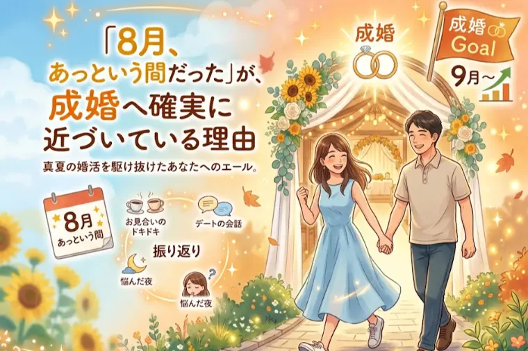 8月、あっという間だったが、成婚へ確実に近づいている理由