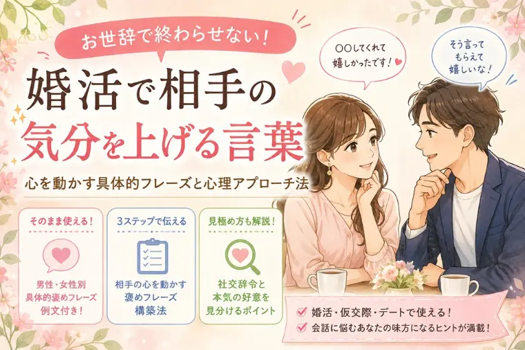 婚活で相手の気分を上げる言葉と伝え方