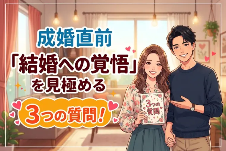 成婚直前「結婚への覚悟」を見極める3つの質問とは！