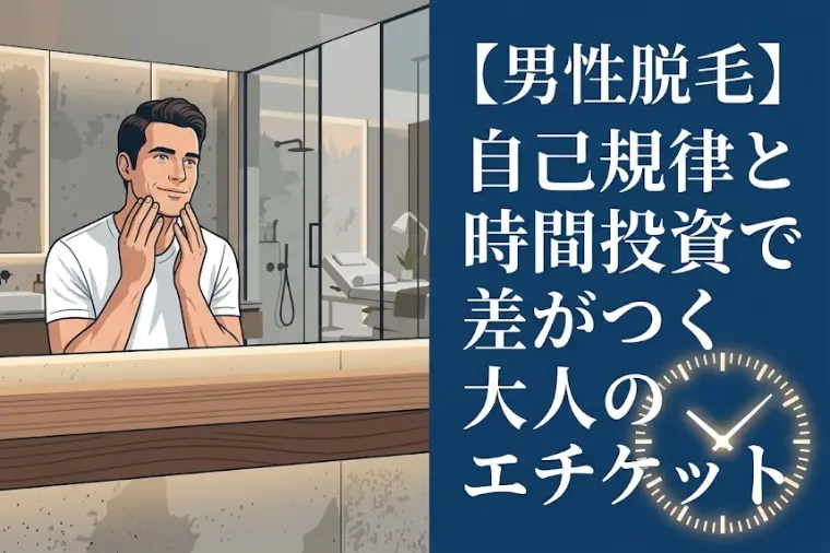 【男性脱毛】自己規律と時間投資で差がつく大人のエチケット