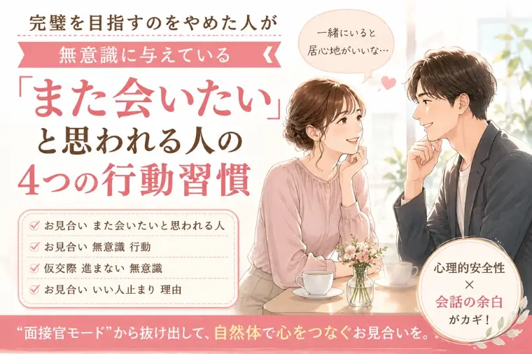 お見合いで「また会いたい」と思われる人の共通点