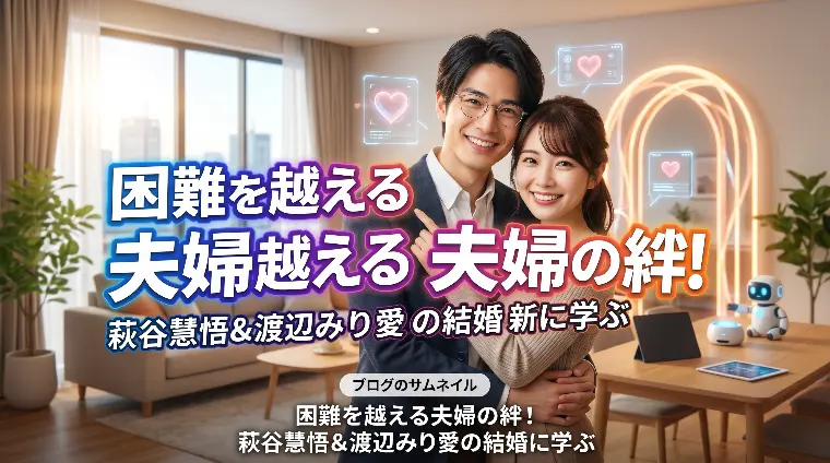 困難を越える夫婦の絆！萩谷慧悟＆渡辺みり愛の結婚に学ぶ