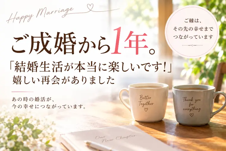 ご成婚1年後に再会「結婚生活が楽しいです！」