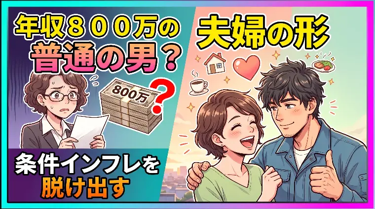 年収８００万の普通の男？条件インフレを脱け出す夫婦の形