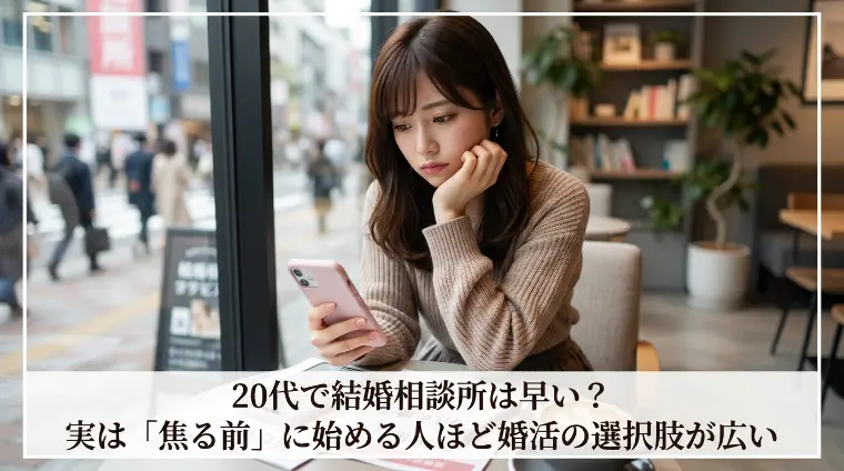「20代で結婚相談所はまだ早い？」そう悩む女性へ