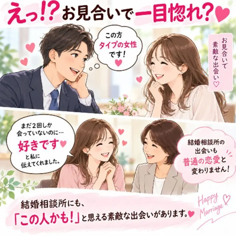 「お見合いで一目惚れ！？結婚相談所でも恋は始まります💓