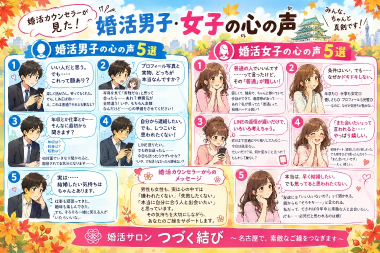 婚活カウンセラーが見た！婚活男子・女子の心の声