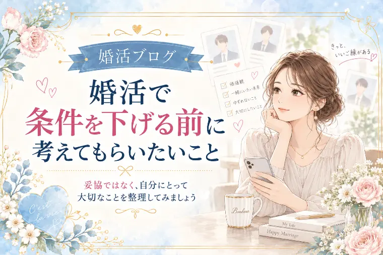婚活で条件を下げる前に考えること