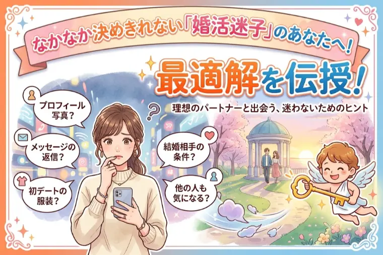 なかなか決めきれない『婚活迷子』のあなたへ！最適解を伝授