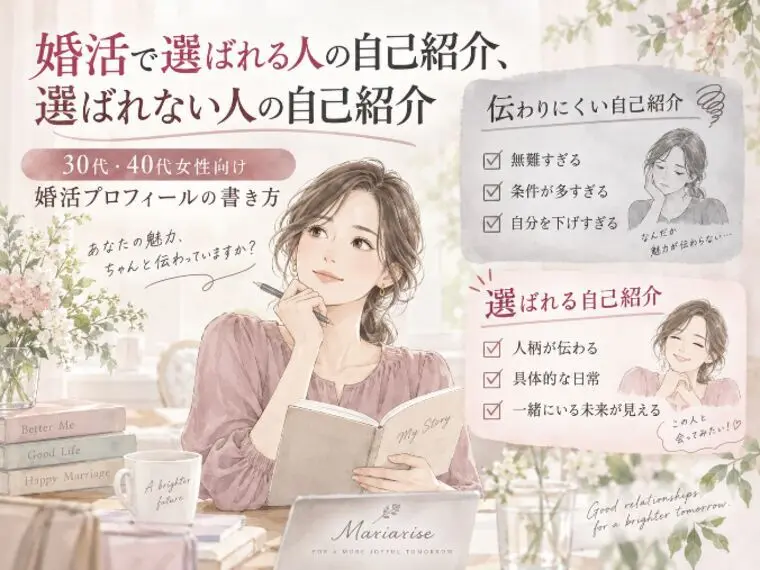 婚活で選ばれる人の自己紹介、選ばれない人の自己紹介