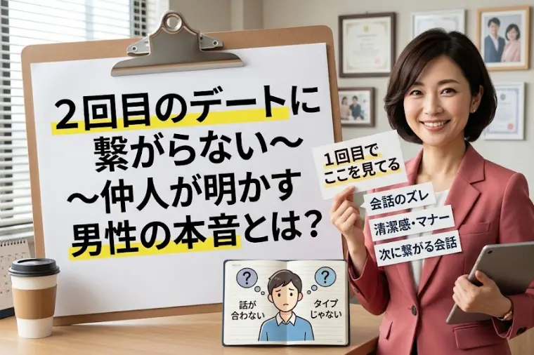 2回目のデートに繋がらない～仲人が明かす男性の本音とは？