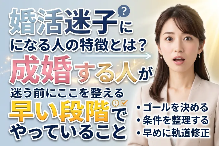 婚活迷子になる人の特徴とは？成婚する人が早い段階で