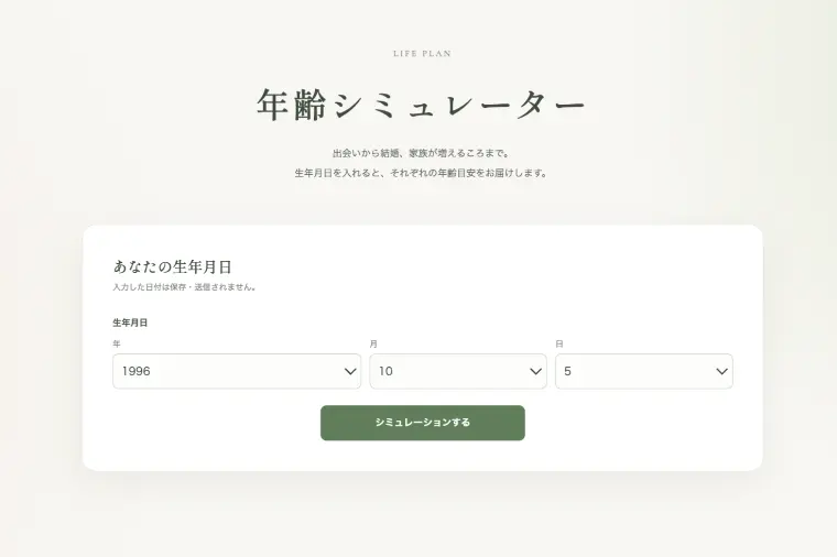 婚活年齢シミュレーターをつくりました！