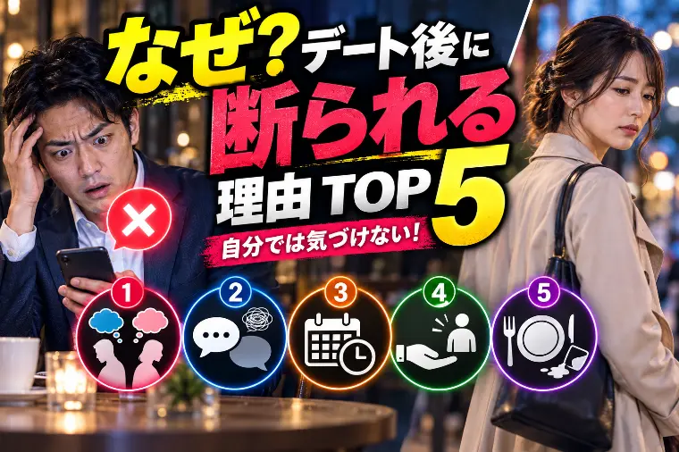 なぜ？デート後に断られる理由のトップ5を解説