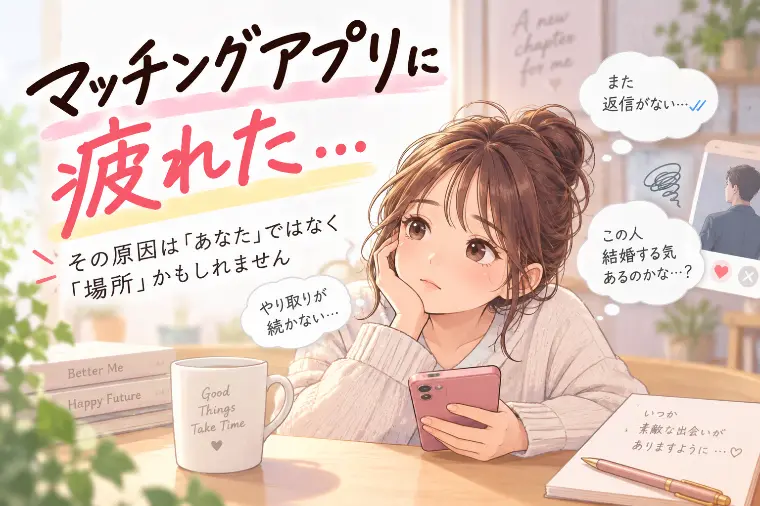 マッチングアプリに疲れた…出会う場所を変えてみる？