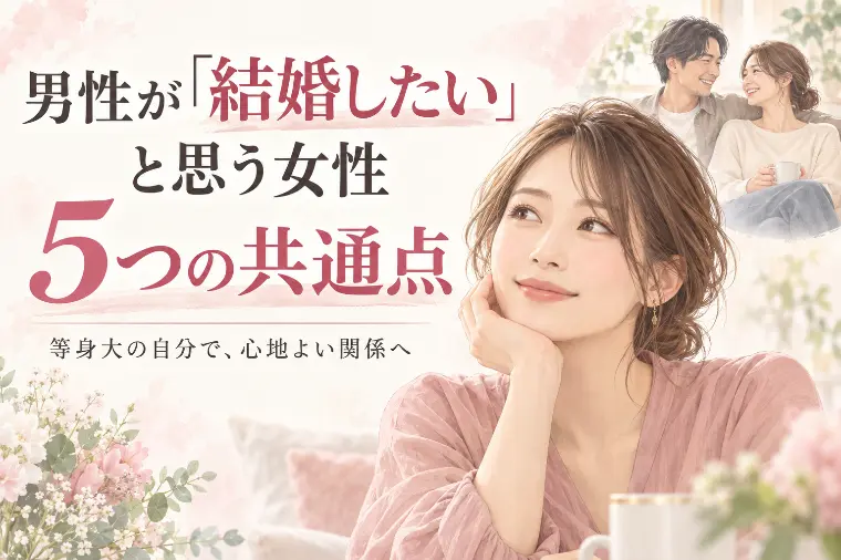 男性が「結婚したい」と思う女性の共通点5選