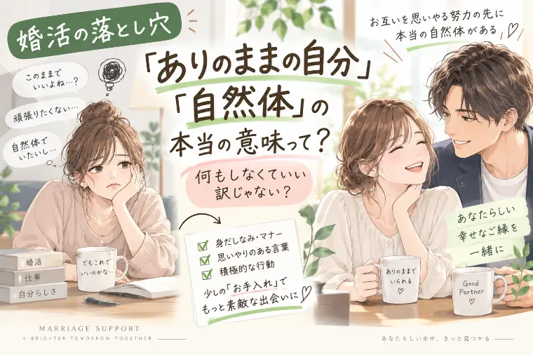 自然体＝何もしない？婚活の落とし穴と本当の意味