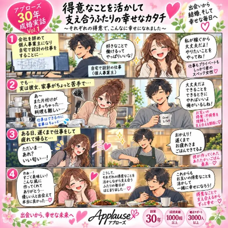 アプローズ３０年・成婚実話№1