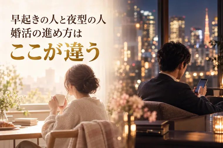 早起きの人と夜型の人、婚活の進め方はここが違う