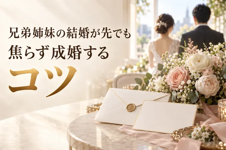 兄弟姉妹の結婚が先でも、焦らず成婚するコツ