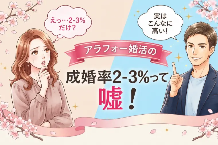 アラフォー婚活の成婚率2-3%って嘘