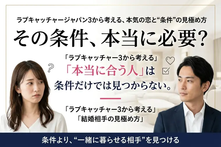 ラブキャッチャージャパン3から考える、本気の恋と「条件」