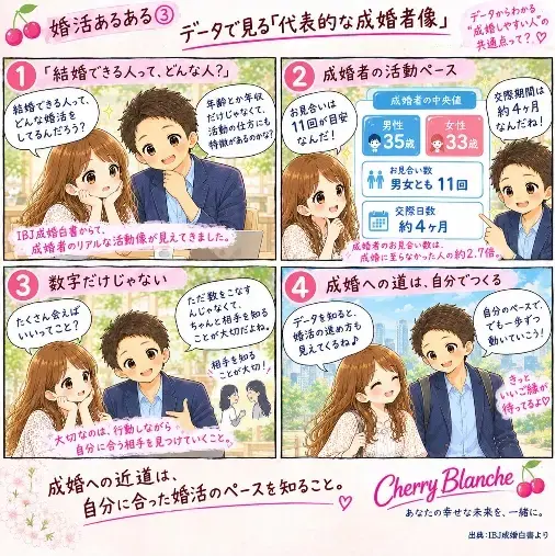 Cherry Blanche 「婚活あるある「成婚者の共通点は…」」- 2