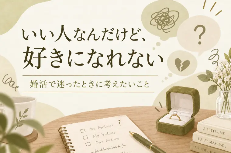 いい人なんだけど好きになれない…どうする？