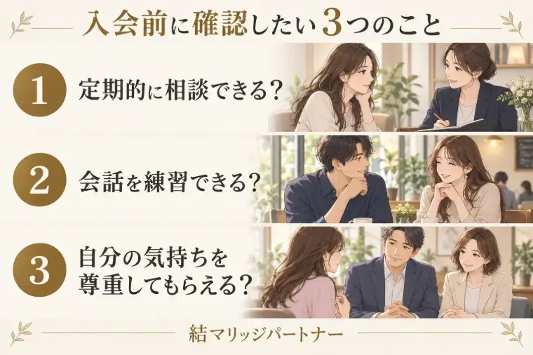 結マリッジパートナーLink「結婚相談所、どこも同じ？入会前に確認したいサポート3つ」- 2