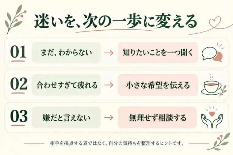 結マリッジパートナーLink「いい人なのに迷う。次のデートで確かめたい3つ」- 2