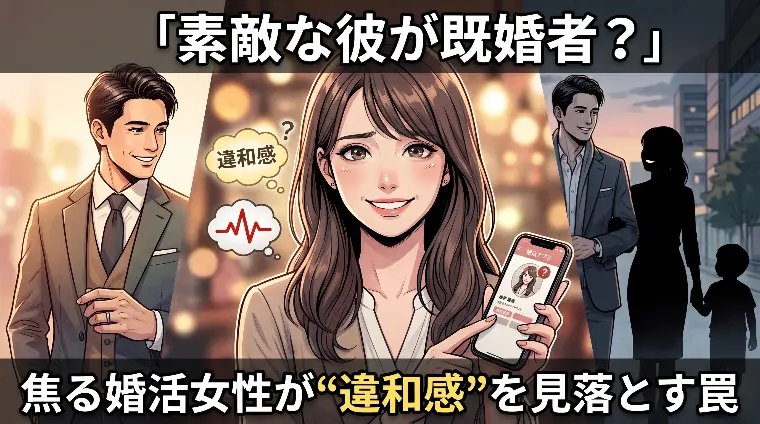 素敵な彼が既婚者？焦る婚活女性が違和感を見落とす罠