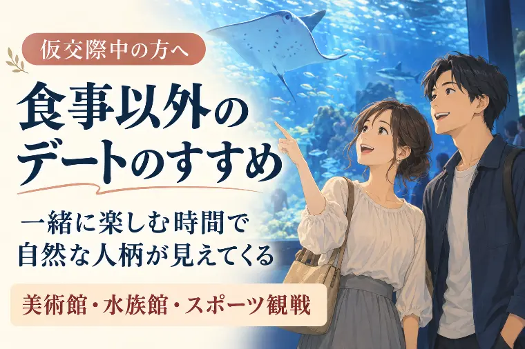 仮交際中の方へ｜食事以外のデートのすすめ