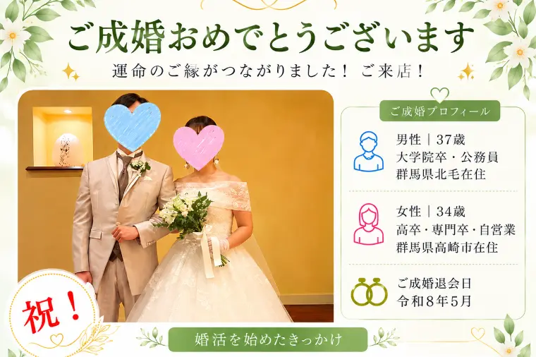 【成婚後の嬉しいご報告】結婚式、新婚旅行。。。