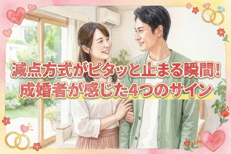 減点方式がピタッと止まる瞬間！成婚者が感じた4つのサイン