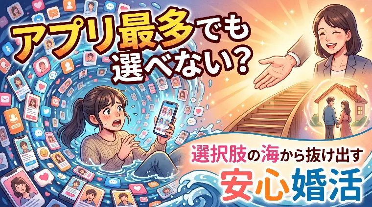 アプリ最多でも選べない？選択肢の海から抜け出す安心婚活